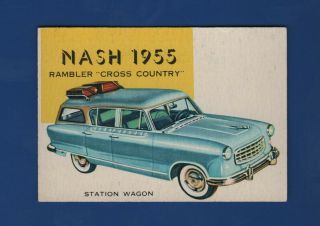 1954 1955 Topps World On Wheels Card 178 Nash Rambler High Number