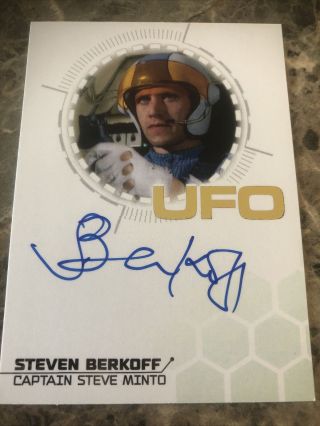 Ufo Series 3 Gold Foil Autograph Card Steven Berkoff Steve Minto Sb1 Blue Ink