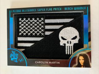 Carolyn Martin 1/1 2019 Benchwarmer I Pledge Allegiance Flag Usa Punisher