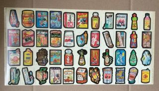 1985 Topps Wacky Packages Complete Set Of 44 Uncut Sheet No Diecuts