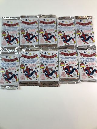 1992 Spider - Man Ii 30th Anniversary Comic Trading Cards 10 Packs