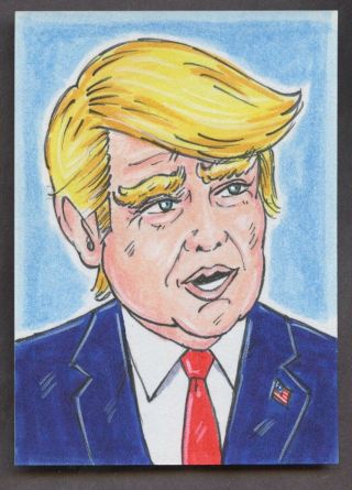 2019 Decision Donald Trump Authentic Sketch Card 1/1