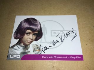 Gerry Anderson Ufo Series 2 Gabrielle Drake Gb2 Autograph Card Unstoppable Black