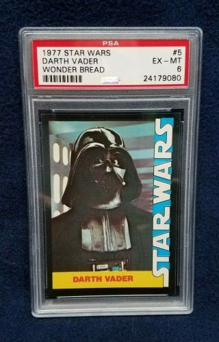 1977 Star Wars Wonder Bread 5 Darth Vader - Psa 6 Ex - Mt 24179080