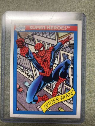 1990 Impel Marvel Universe Trading Card Set Series 1 29 Spider Man