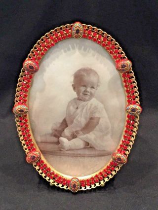 Wonderful Oval Jeweled Picture Frame