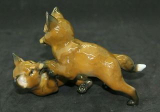 Vintage Rosenthal Porcelain Figurine " Fox Cubs Playing " By Fritz Heidenreich Min