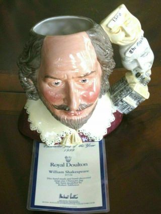 Royal Doulton William Shakespeare D7136 Character Jug Of The Year 1999