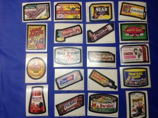 1974 Topps Wacky Pack Card Stickers As Seen In Picture