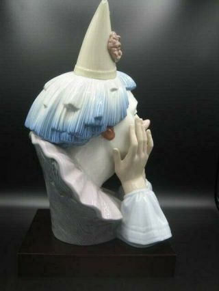 Lladro 5129 SAD JESTER Clown Head Bust Figurine Gloss Figure 3
