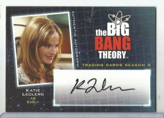 2013 The Big Bang Theory Season 5 Katie Leclerc As Emily Auto/autograph A18
