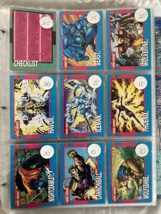350,  Cards Uncanny X - Men,  Marvel Universe Series 3,  Wizard & Others 1992 - 3
