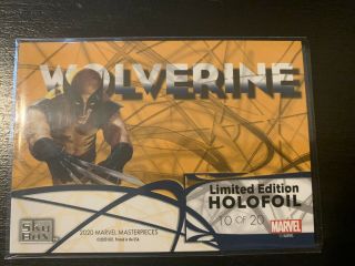 Wolverine Limited Edition Holofoil 10/20 NM Marvel Masterpieces 2020 2