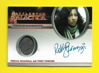 2009 Battlestar Galactica Season 4 Autograph Costume Rekha Sharma As Tory Foster