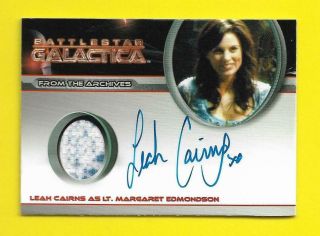 2009 Battlestar Galactica Season 4 Autograph Costume Leah Cairns As Racetrak