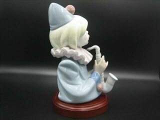 Lladro 5586 Sad Note Clown With Saxophone Head Bust Retired Harlequin W/base 2