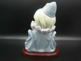 Lladro 5586 Sad Note Clown With Saxophone Head Bust Retired Harlequin W/base 3