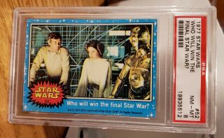 1977 Topps Star Wars 52 Who Will Win The Final Star War? Psa 8 Nm - Mt
