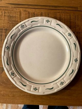 Longaberger - Pottery - Woven - Traditions - 9 " Heritage - Green - Lunch - Plates - Set - Of - Nine
