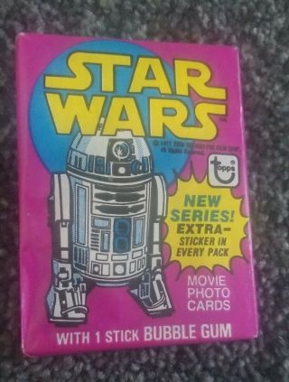 Vintage 1977 Topps Star Wars Series 3 Factory Wax Pack