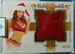 Jessica Burciaga 2012 Benchwarmer Holiday Bikini Swatch Card 25/50