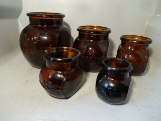 1930s Marmite Jars In 1,  2,  4,  8 & 16oz Sizes