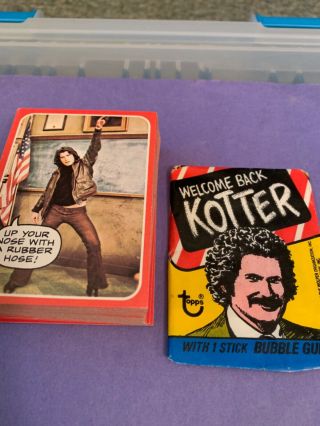 1976 Topps Welcome Back Kotter Complete 53 Card Tv Show John Travolta W/wrapper