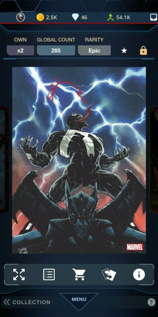Topps Marvel Collect Digital - King In Black Venom Ryan Stegman Motion Signature
