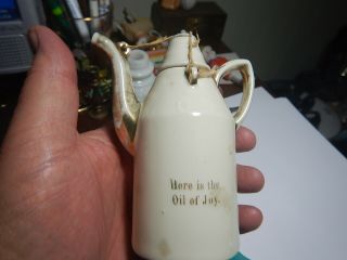 Germany 5 1/4 Inch Whiskey Nipper Flask Bottle.  Scarce One,  Oil Of Joy