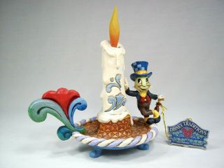 Disney Pinocchio Jim Shore Enesco Jiminy Cricket Candle A Guiding Light 4023545