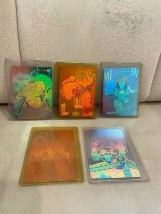 1992 Impel Marvel Universe 5 Card Hologram Set: H1 - H5