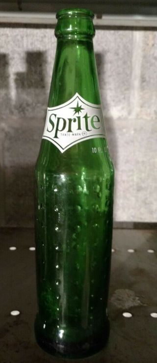 Vintage Sprite Green Glass Soda Bottle,  Mount City Group Nat 