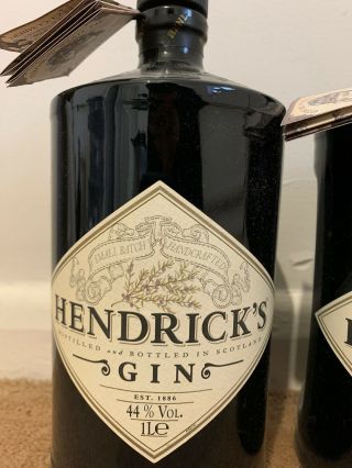Empty Hendricks Gin Bottle 1l 1 Litre