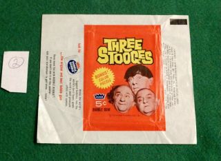 1966 Fleer Three Stooges 5 Cent Wax Pack Wrapper 3