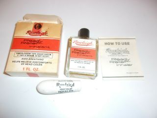 W.  T.  Rawleigh Ready Relief Inhalant 1 Oz.  Box Vintage Drugstore