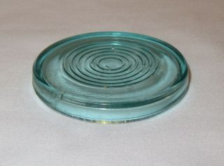 Vintage Ball Aqua Blue Green Glass Cap Style Jar Lid Unique