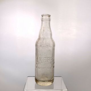 Vintage Akers Beverage Co Soda Bottle Newport News Va Clear