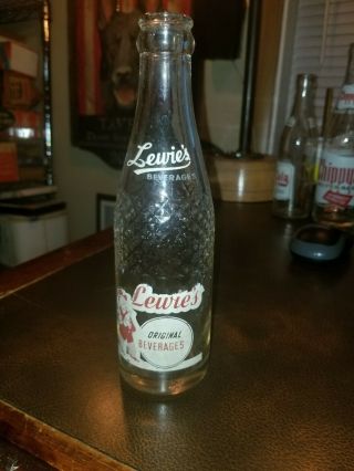 Vintage Retro Applied Label Soda Btl Lewies Beverages