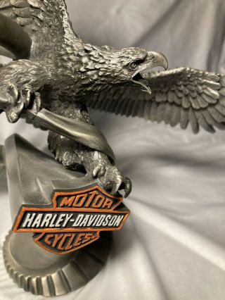 Harley Davidson " Spirit Of The Open Road " Eagle Franklin Pewter Statue 1997