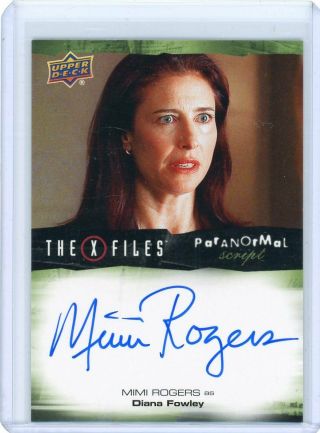 Mimi Rogers As Diana Fowley 2018 Upper Deck X - Files A - Ro Autograph Auto Card