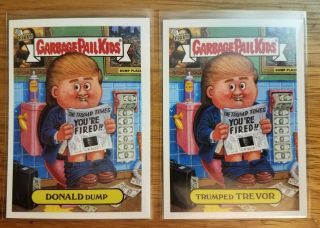 2004 Garbage Pail Kids Ans 3 Donald Dump And Trumped Trevor 7a/7b