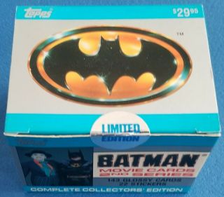1989 Topps Batman Movie Cards Series 2 Collector’s Limited Edition Trading Cards