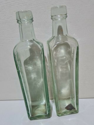 Vintage Pair Patterson ' s Camp Coffee & Chicory GLASGOW Glass Bottle x2 2
