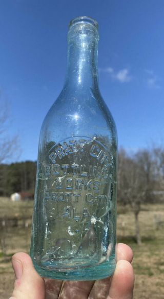 Rare Pratt City Bottling Circle Slug Soda Bottle Alabama Early Ala