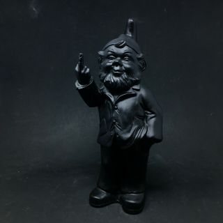 Ottmar Horl - Gnome Sculpture Decor Flipping Middle Finger Outdoor/indoor Art