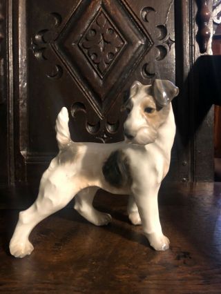 Royal Copenhagen Porcelain Wire Hair Terrier Figurine Dog Dogs Xmas Snow Us