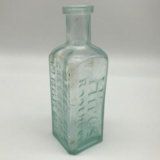 1890s Hires Root Beer Aqua Blue Tooled Top Soda Syrup Concentrate W.  T.  Co.  26