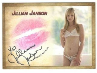Jillian Janson 2019 Collectors Expo Autograph And Kissed Card.  Auto / Kiss