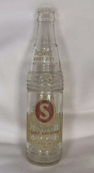 Vintage Dr Swetts Early American Root Beer Acl Soda Pop Bottle St Louis,  Mo 44