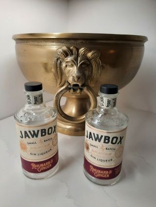 2 X Empty Jawbox Rhubarb & Ginger Gin Bottles